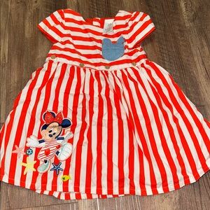 Disney Minnie Striped Nautical Dress size 18-24 months